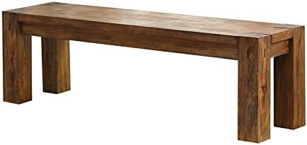 Rustic Wood Dining Bench in Dark Oak H493
