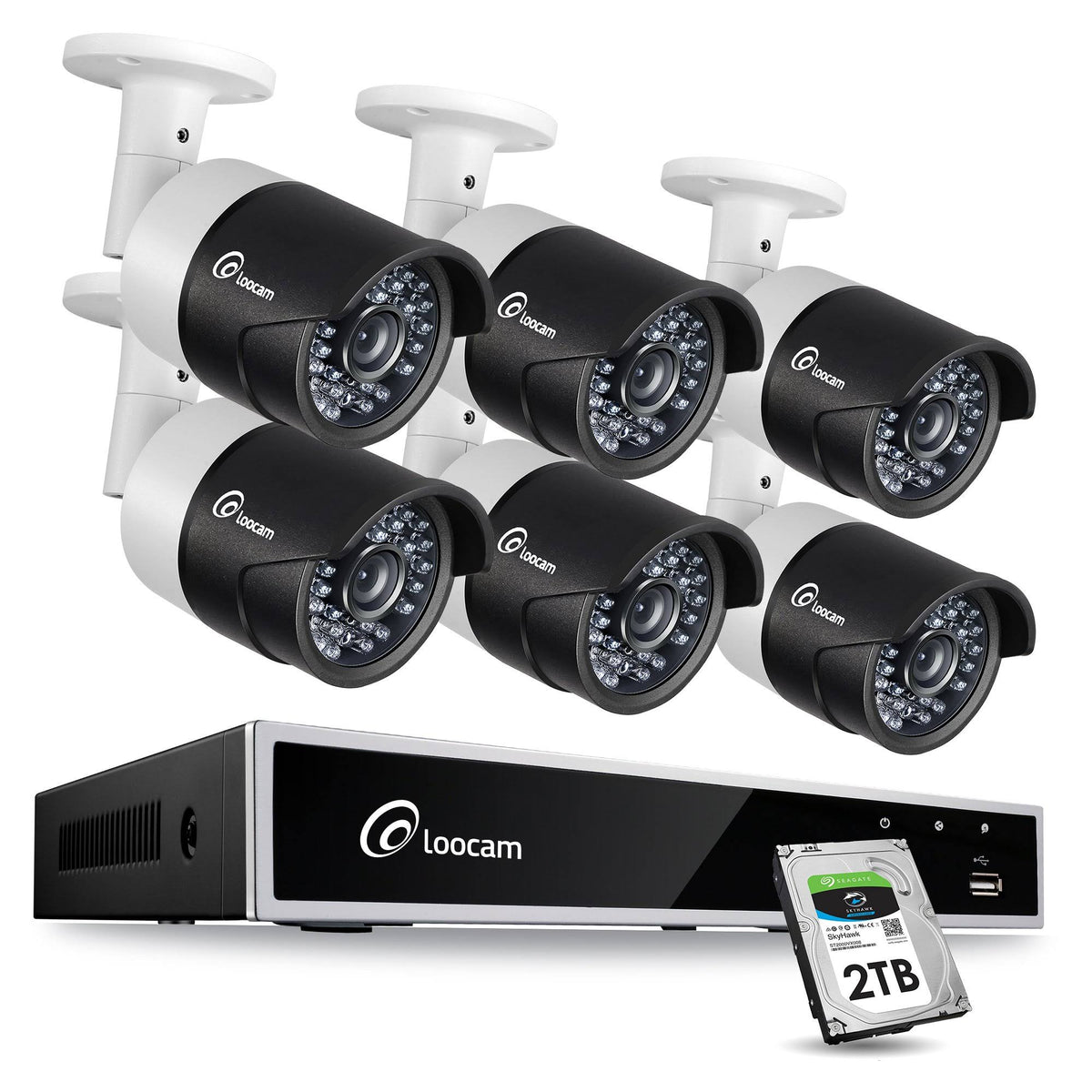 1080p HD 8CH DVR Security Camera System with 2TB Hard Drive J3076