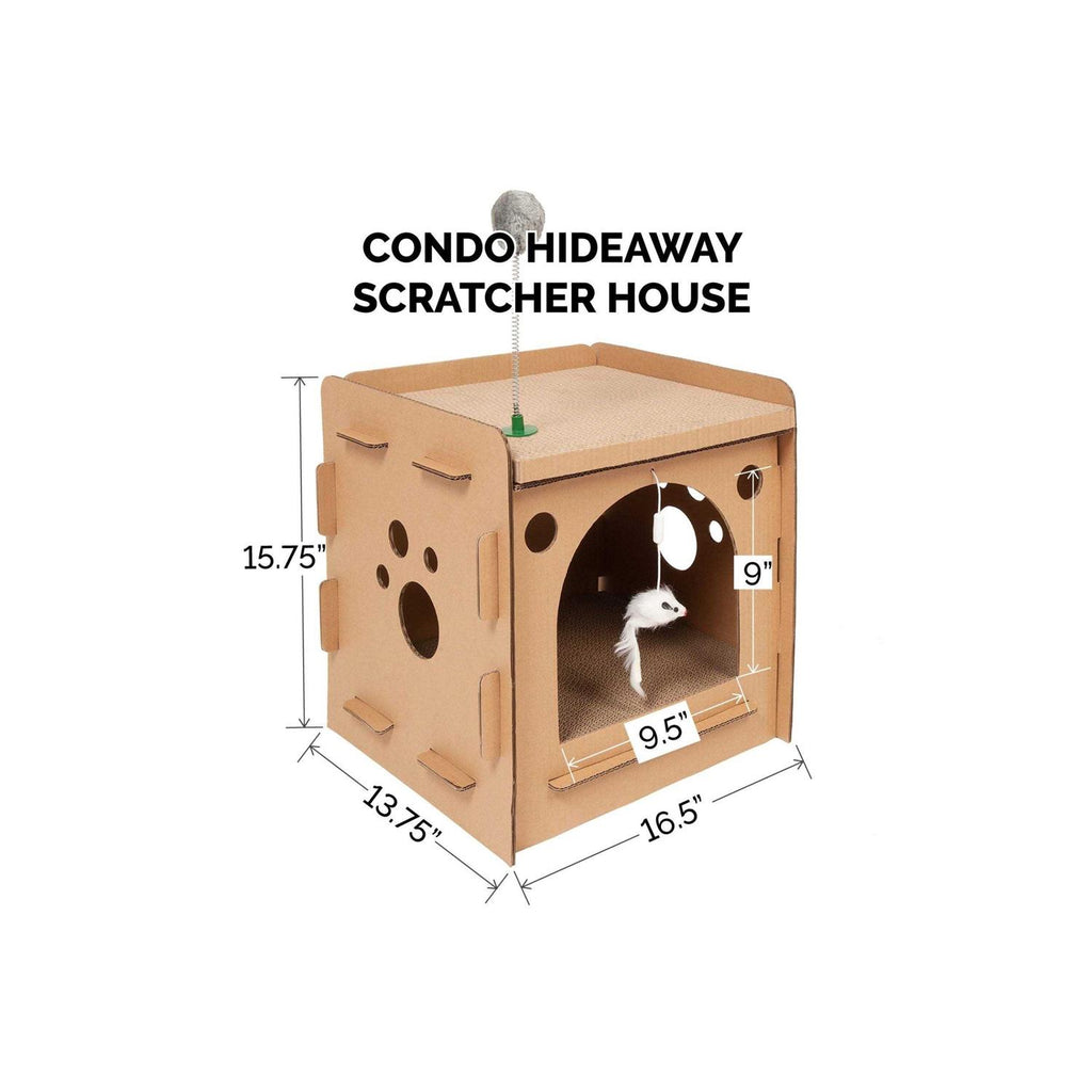 Corrugated Cat Scratcher House with Catnip Z37794