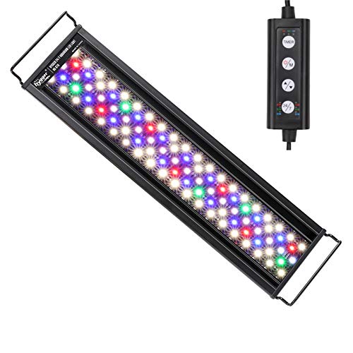Advanced LED Aquarium Light with Timer, Full Spectrum Fish Tank Light for 24-30 in Planted Tank W201
