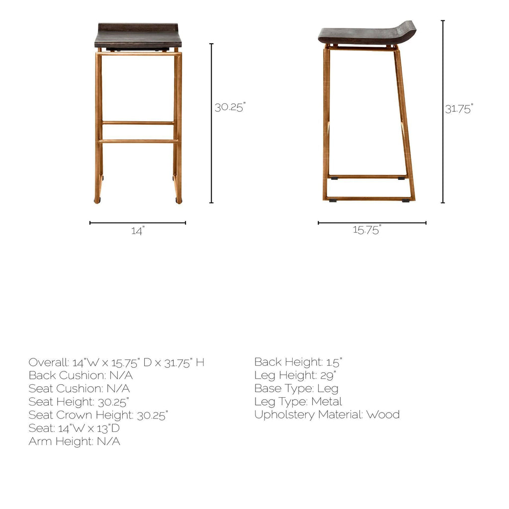Brown Wood Bar Stool B294009