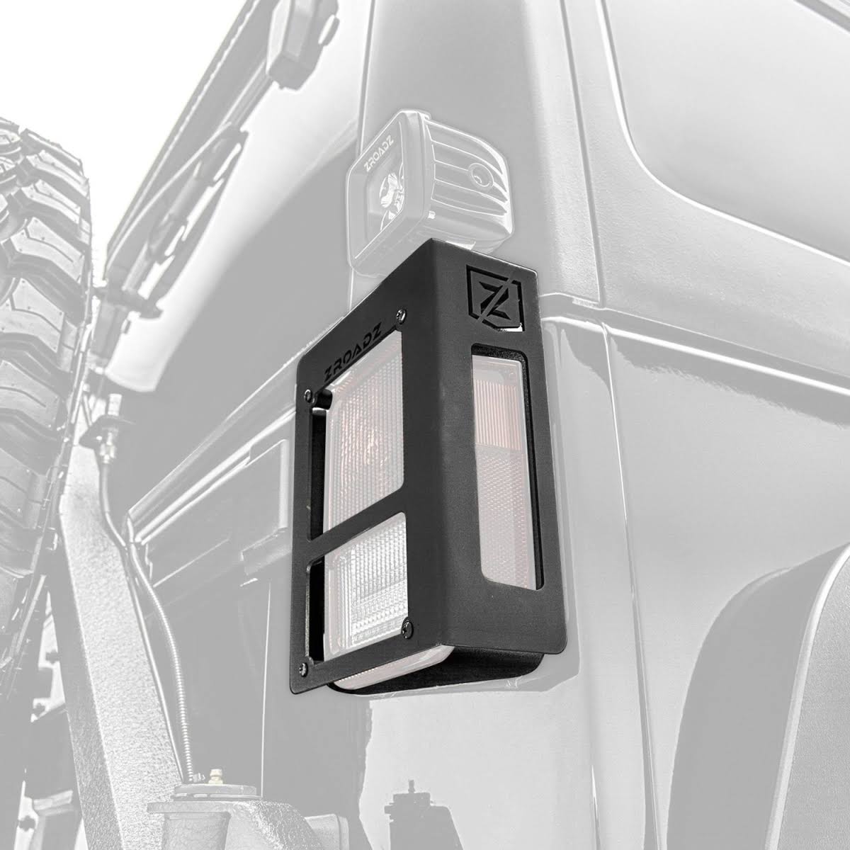 Black Tail Light Protectors with LED Mount B839