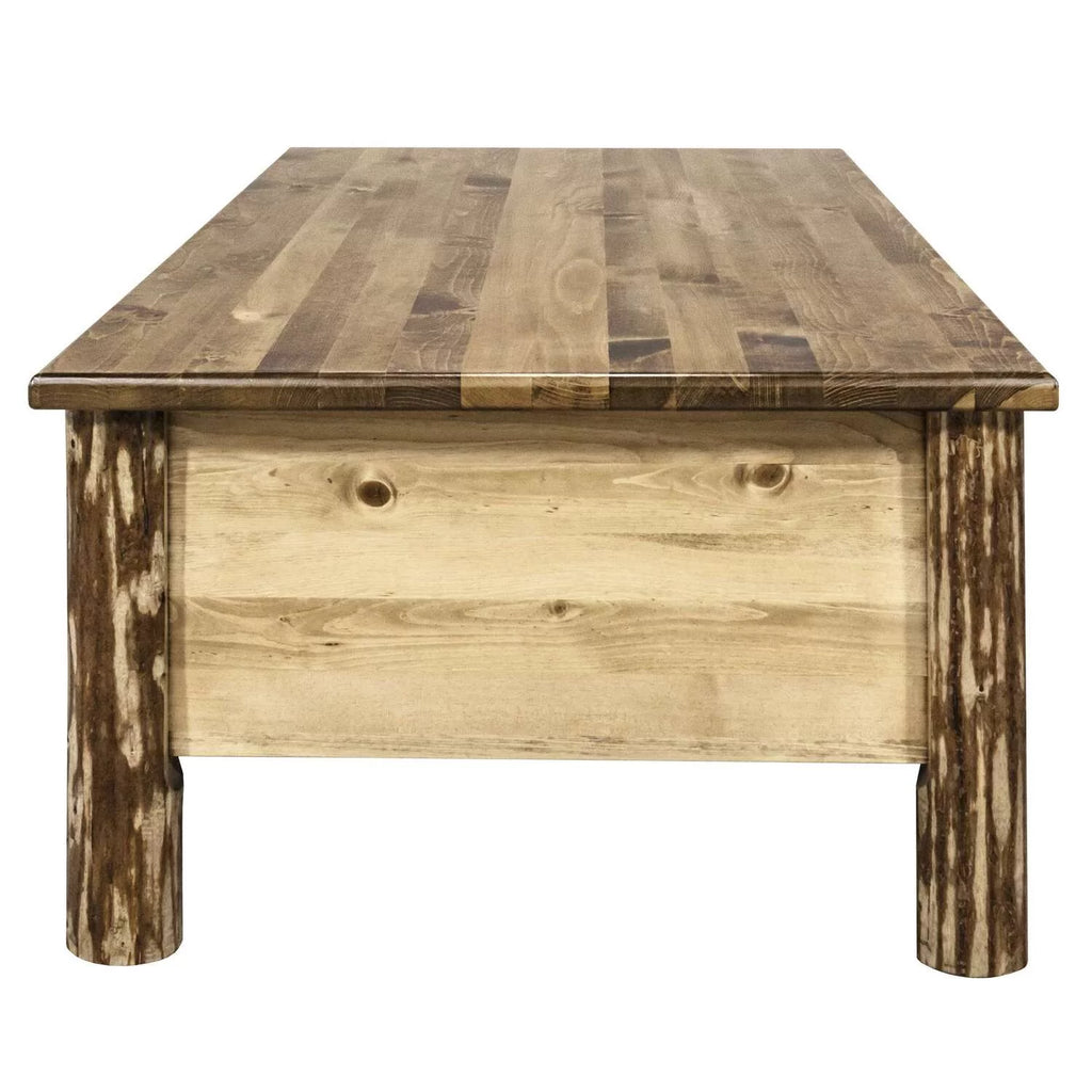 Brown Lacquered Wood Coffee Table Z9563