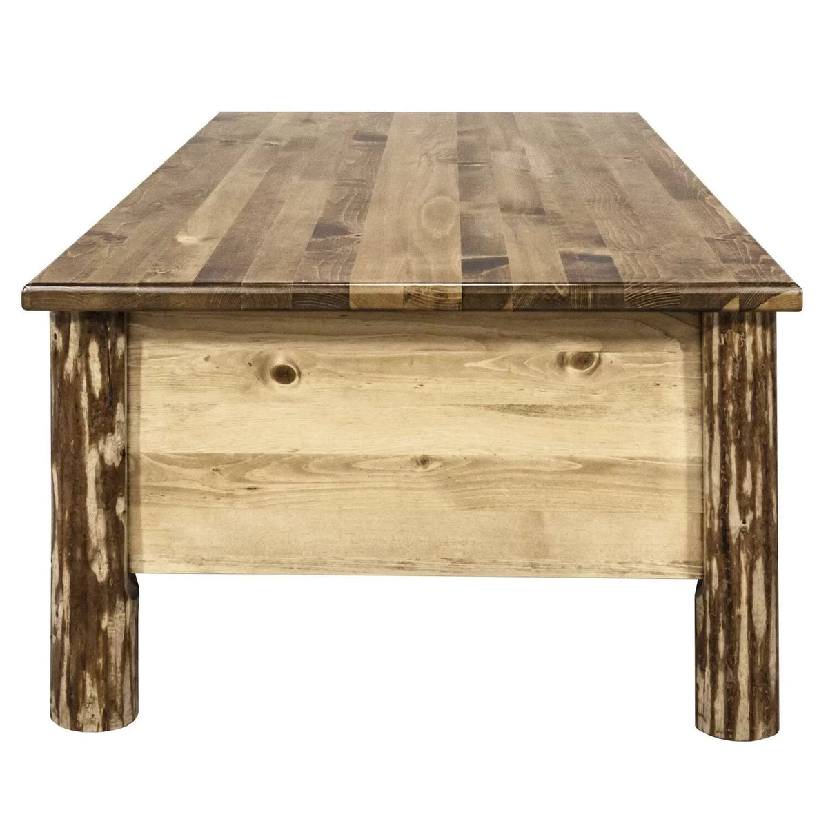 Brown Lacquered Wood Coffee Table Z9563