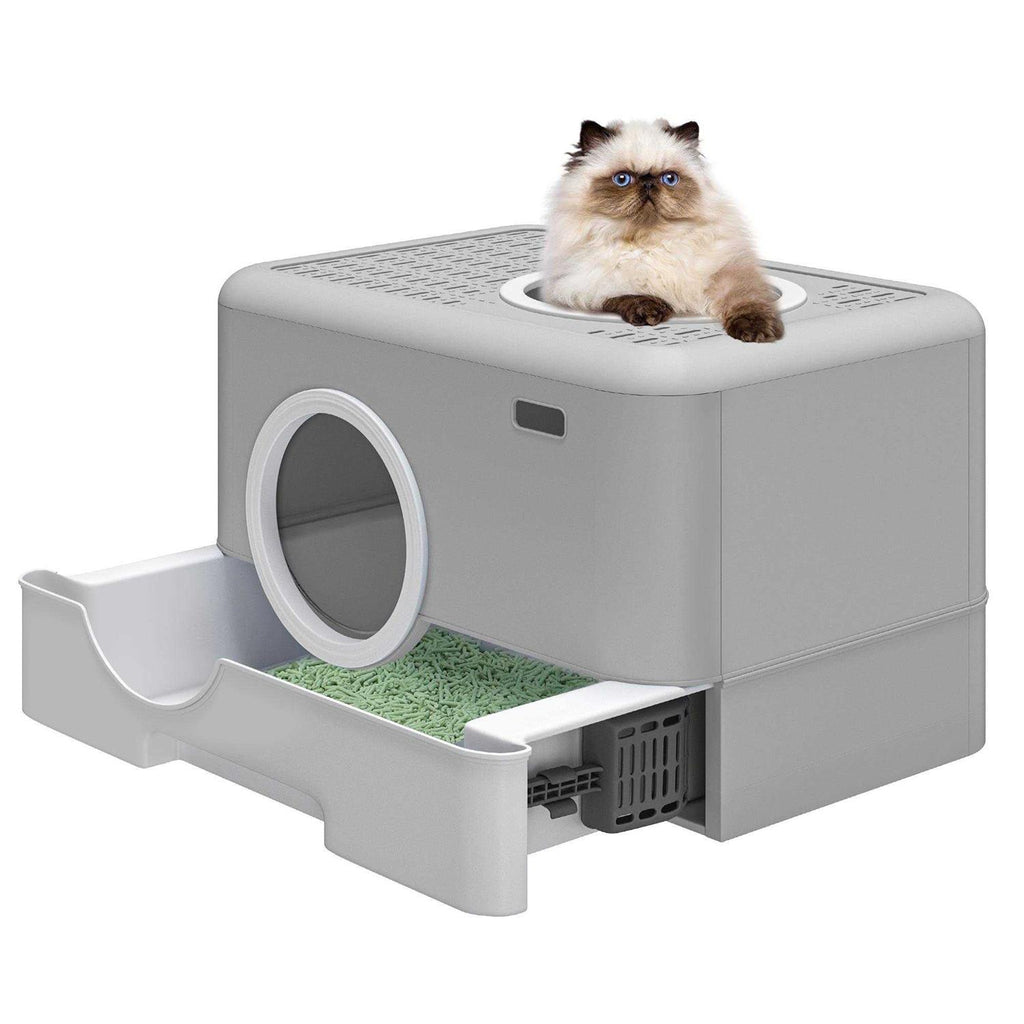 Large Enclosed Cat Litter Box with Lid Cover P968