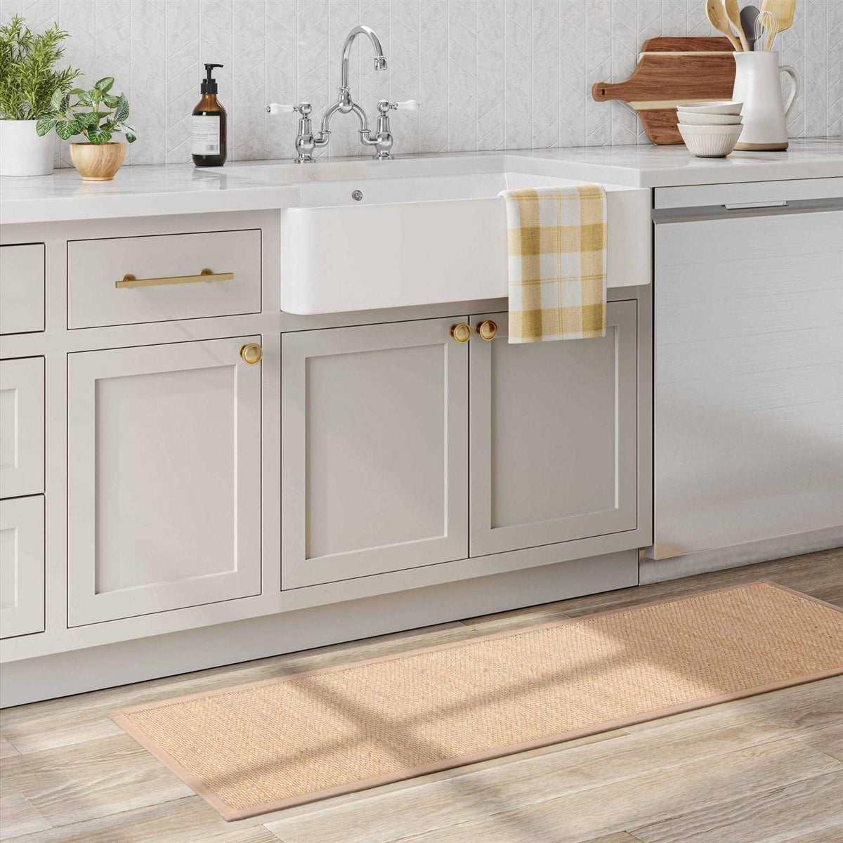 Textured Pet Kitchen Rug S908941