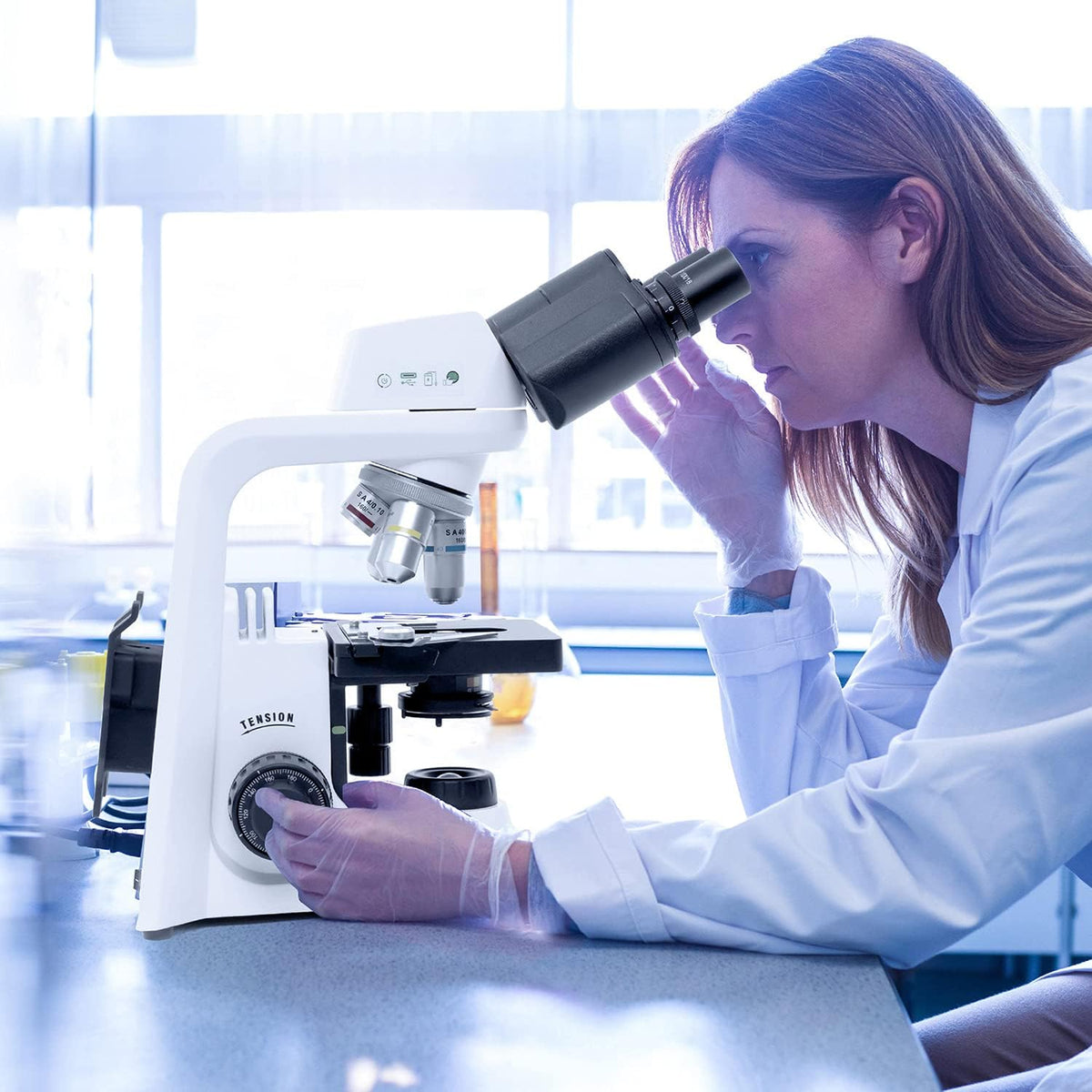 Professional Lab Compound Microscope, 40X-2500X Magnification, Binocular Head S728424