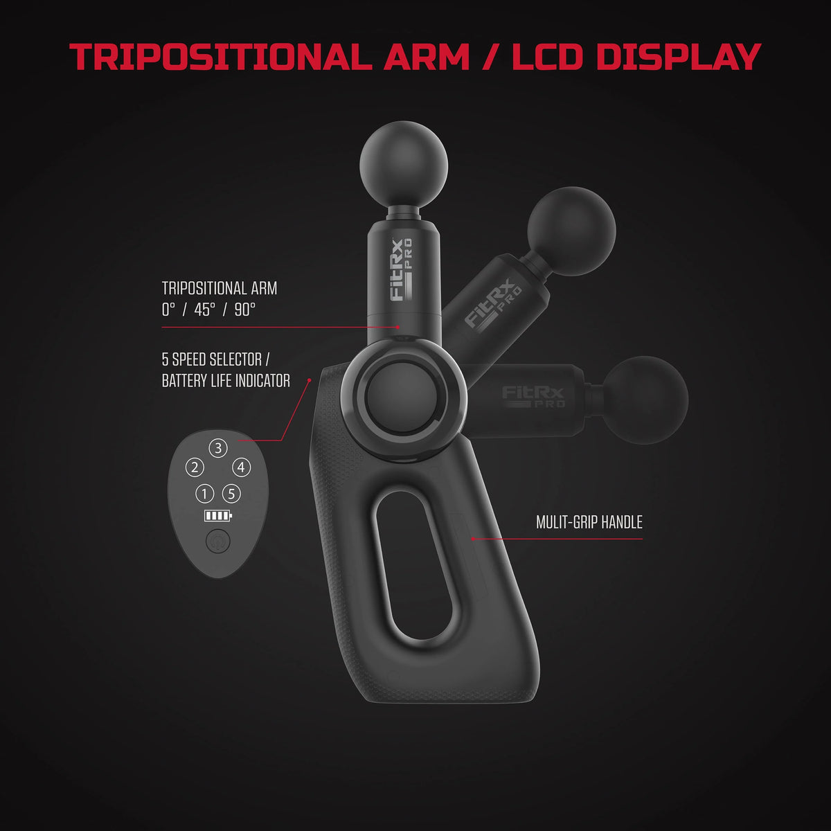 Handheld Percussion Neck and Back Massager Z1002
