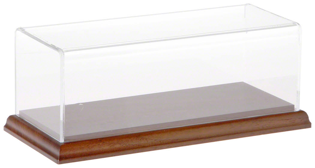 Clear Acrylic Display Case with Hardwood Base F186432