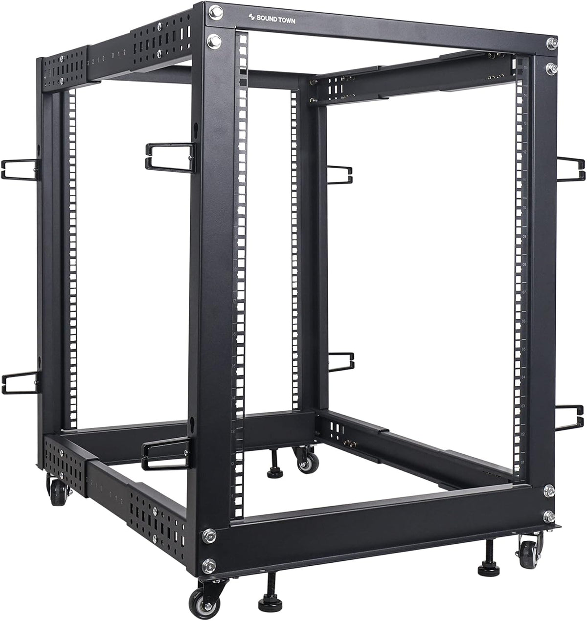 15U Wall-Mount Open Frame Server and Network Equipment Rack with Adjustable Depth 12"-20" L713