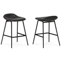Charcoal Grey Faux Leather Height Stool R56702