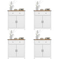 White Buffet Cabinet with Drawers G4439