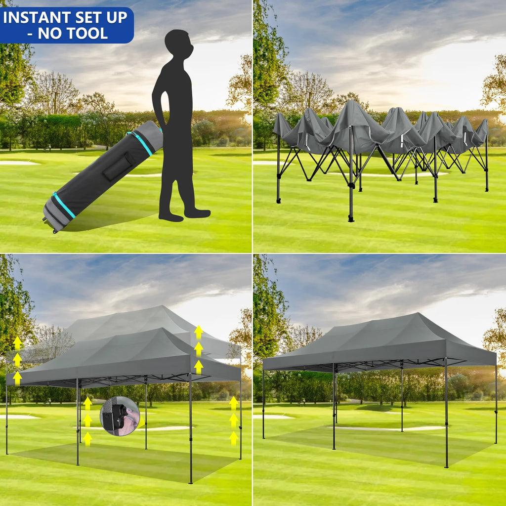 10x20 Heavy Duty Waterproof Canopy with Roller Bag J516