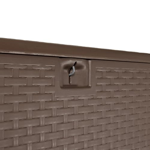 Brown 99 Gallon Deck Box with Lid R44396