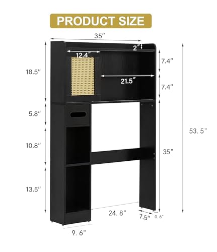 White Over The Toilet Storage Cabinet with Adjustable Shelves K8725