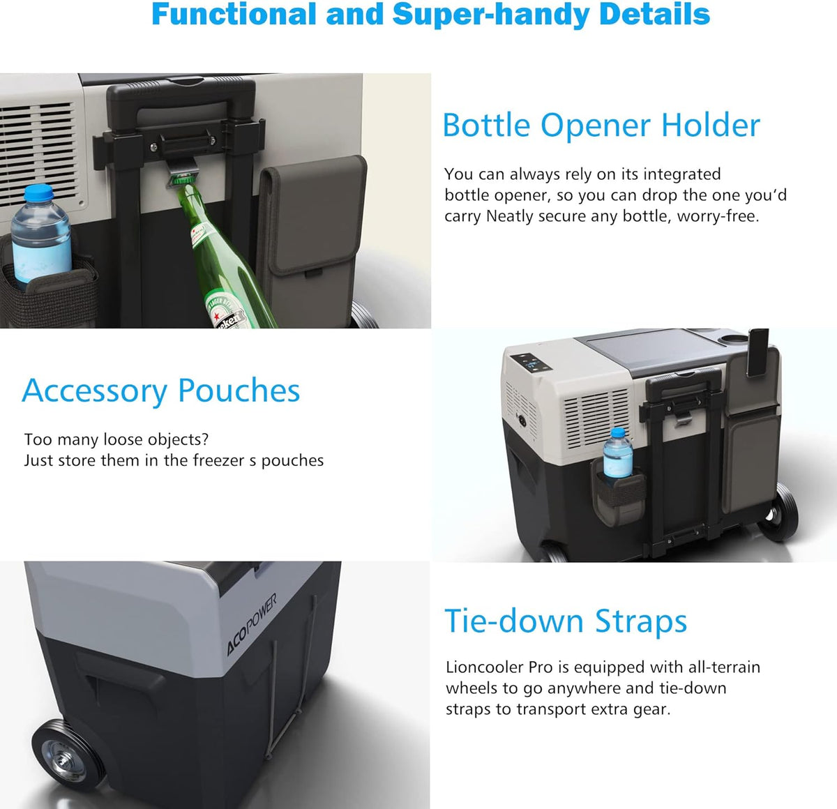 52 Quart Portable Refrigerator Freezer with Rechargeable Battery E25831