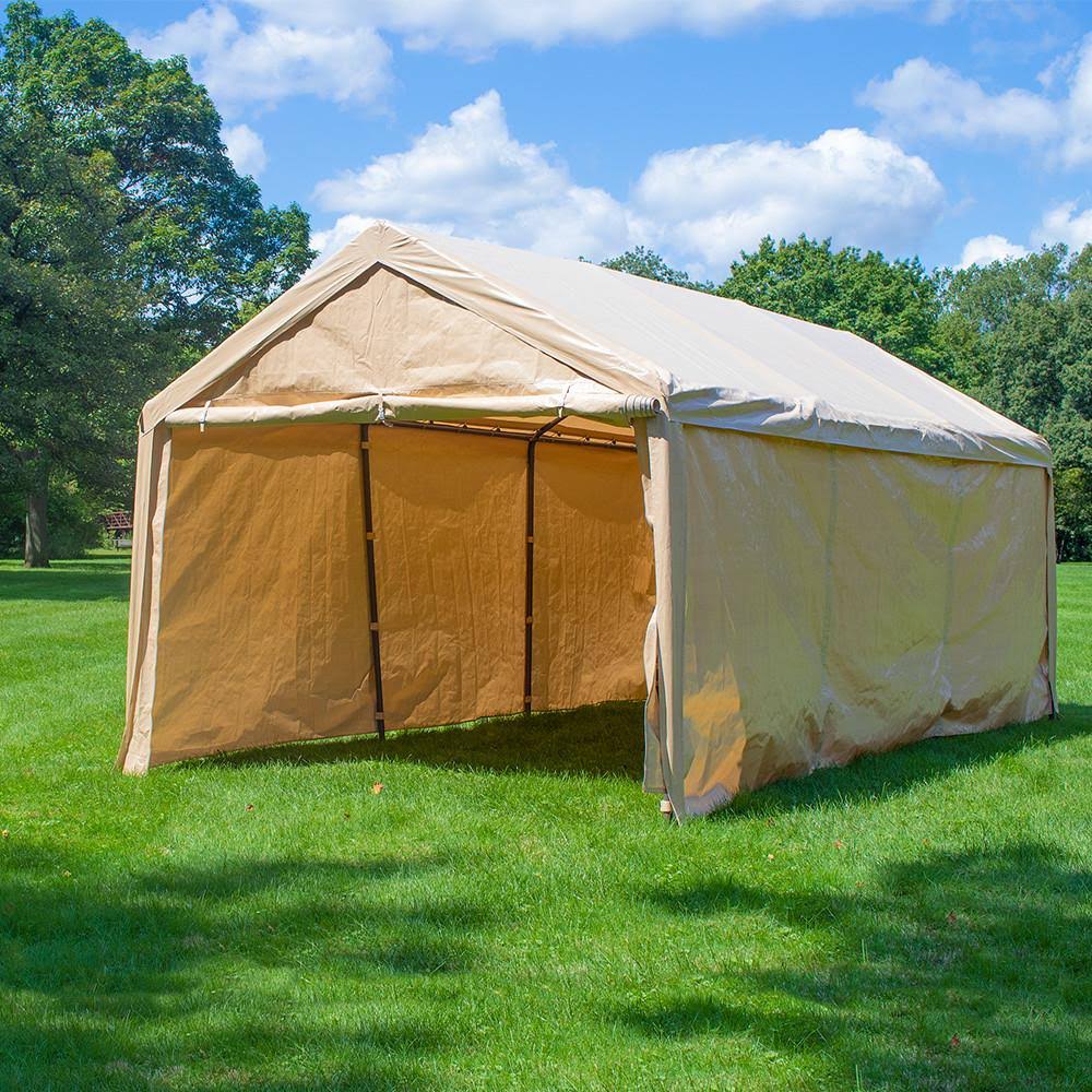 10 x 20 ft Heavy Duty Beige Carport Canopy G156831