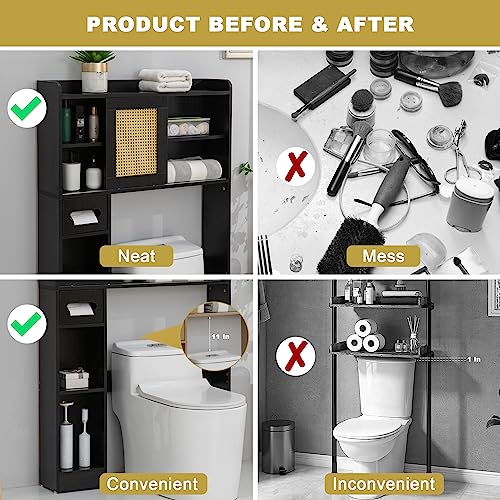 White Over The Toilet Storage Cabinet with Adjustable Shelves K8725