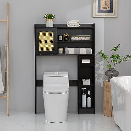 White Over The Toilet Storage Cabinet with Adjustable Shelves K8725