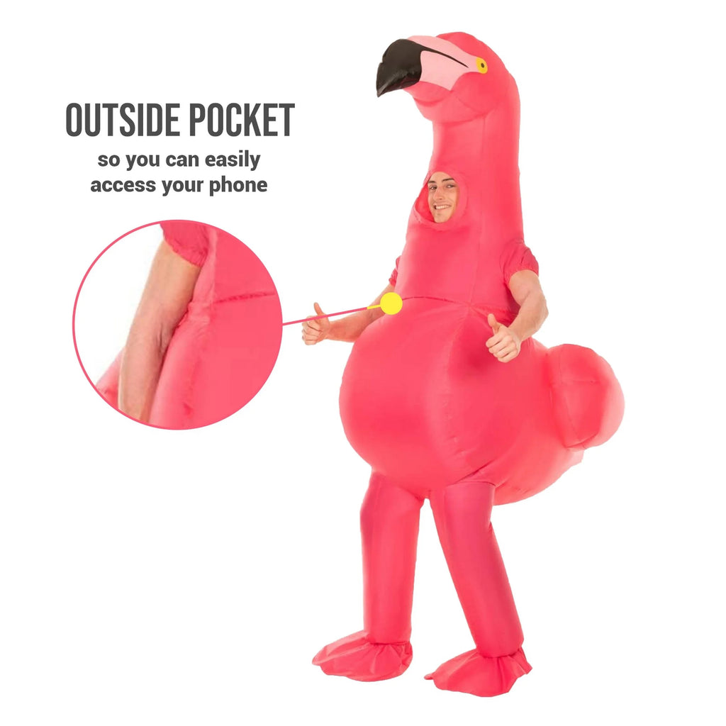 Pink Inflatable Flamingo Costume W991