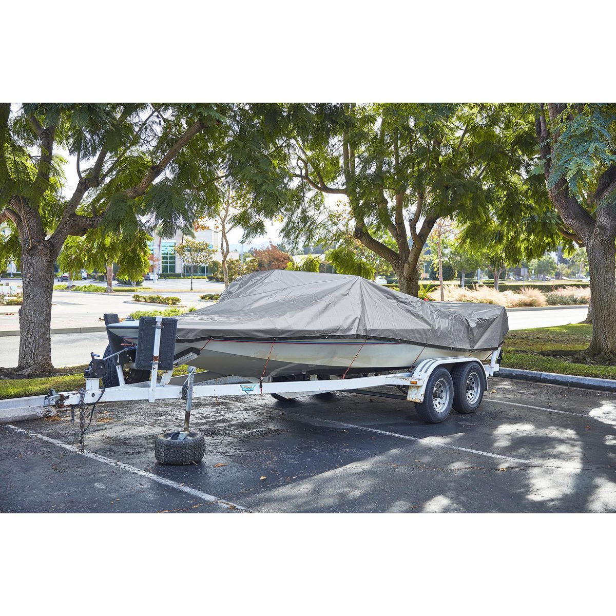 8 ft. x 10 ft. Silver and Black Weather-Resistant Tarp S40556