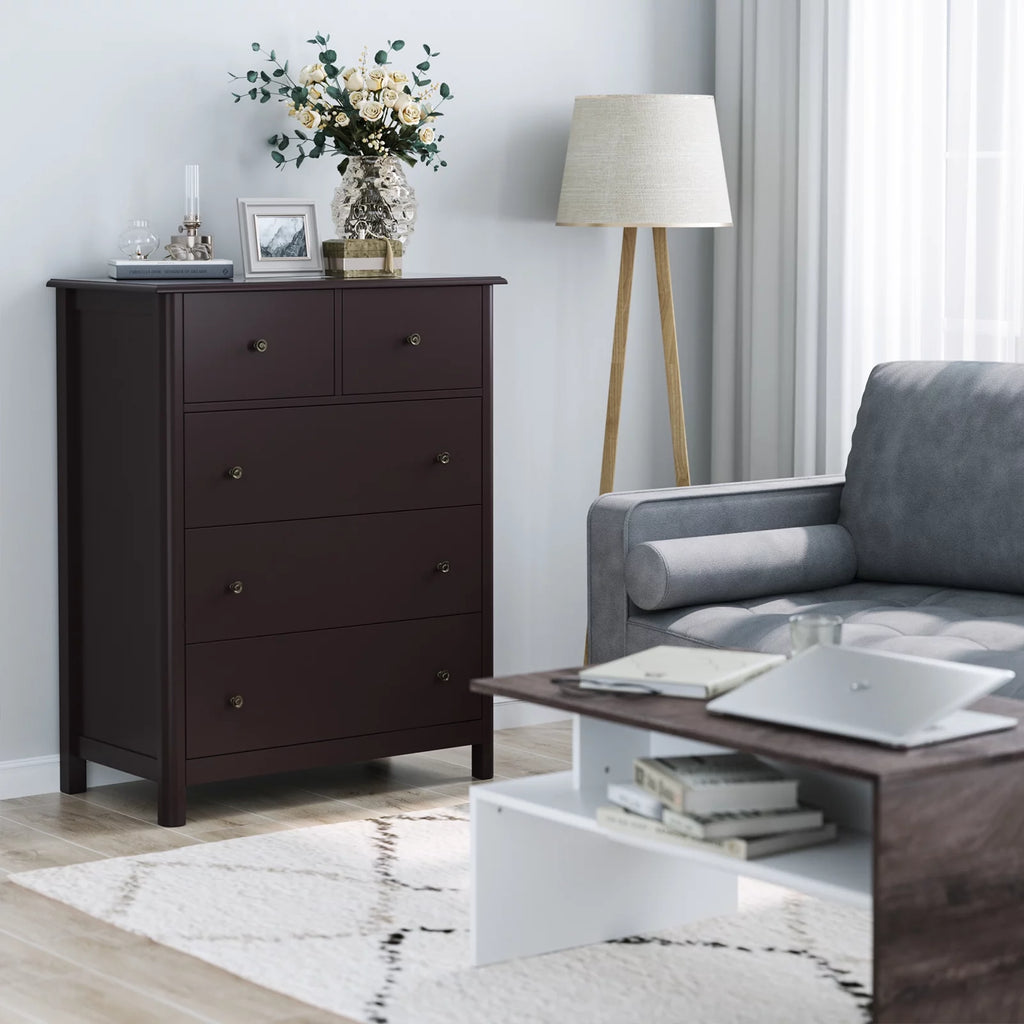 White 5 Drawer Kids Dresser B419