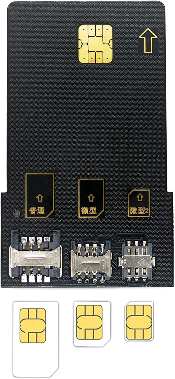 SIM Card Tools & Accessories Kit with 1 SIM Card Reader + 5pcs Programmable USIM Cards + 1 Adapter Kit M348387