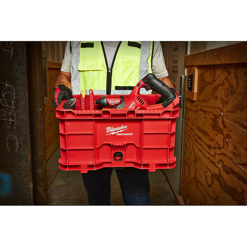 18.6 in. Tool Storage Crate Bin with Carrying Handles A97587