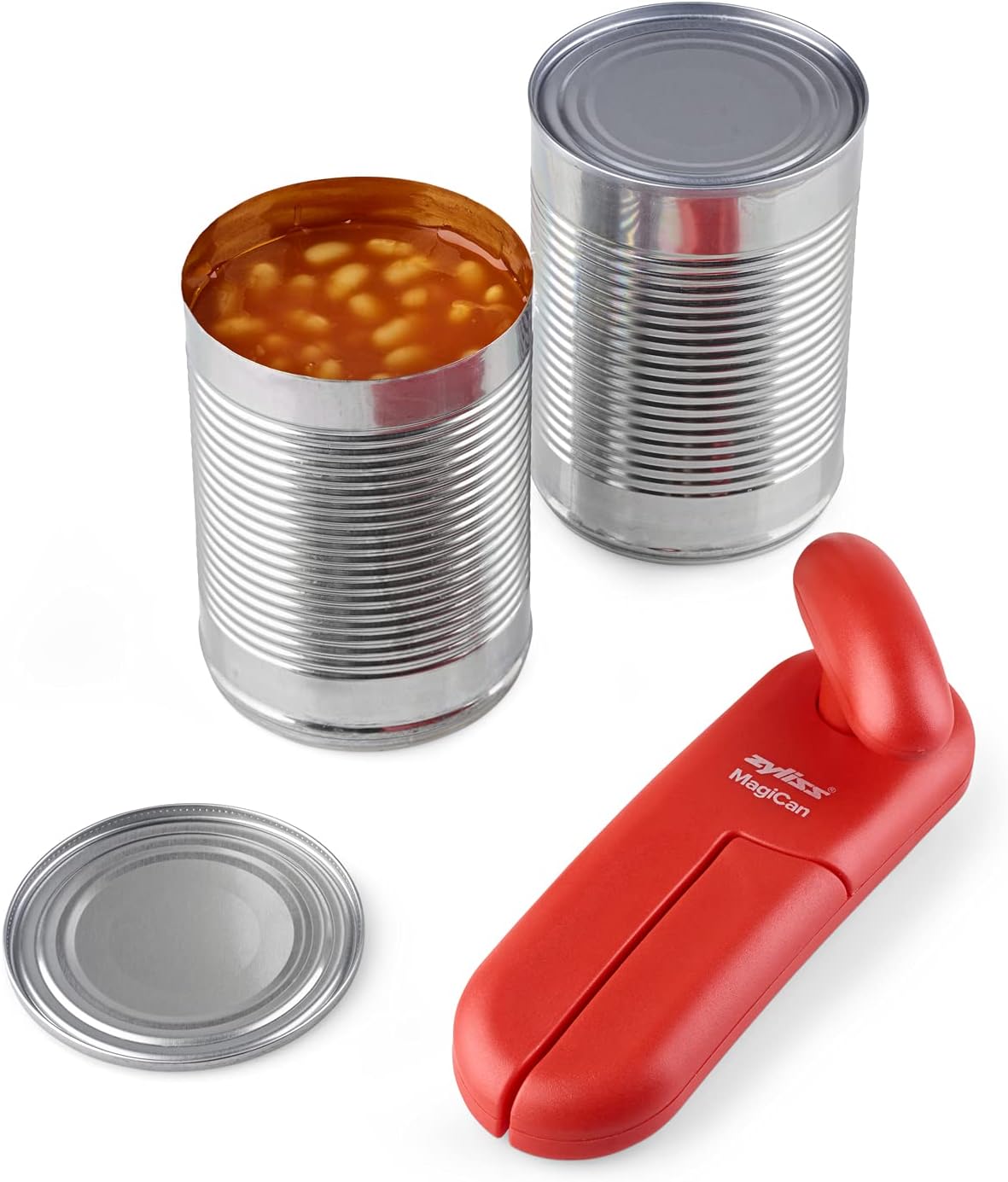 Manual Can Opener with Lid Release - Red W3712