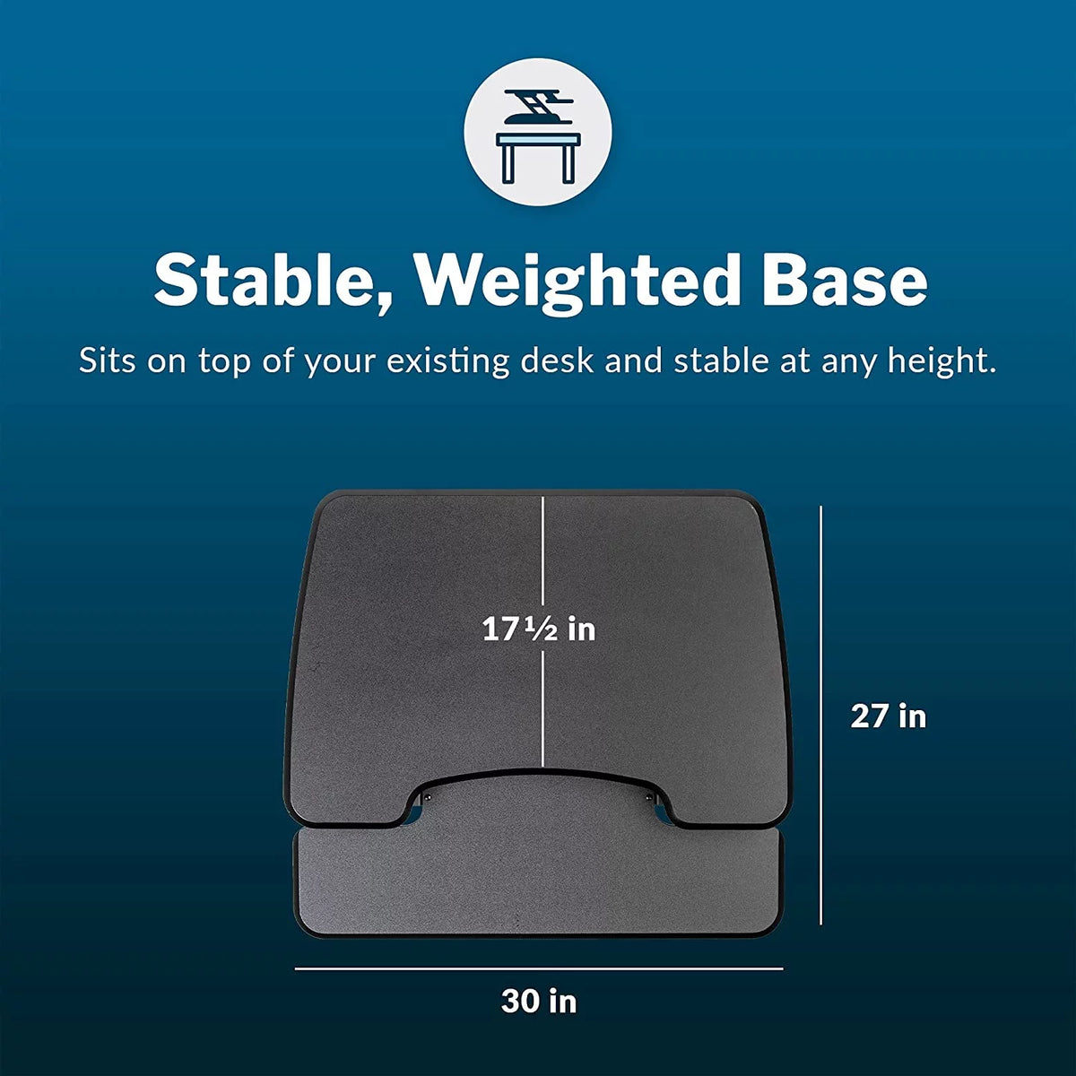 Adjustable 2-Tier Standing Desk Converter Black S998