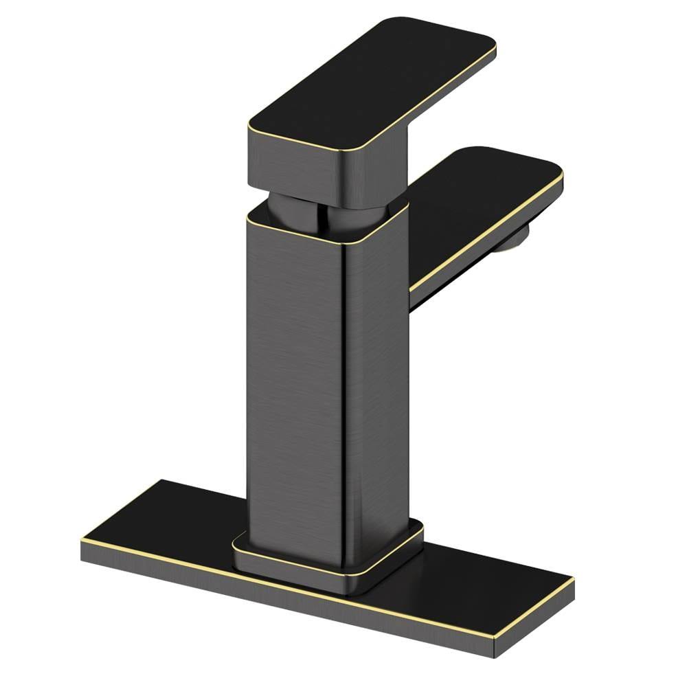 Oil Rubbed Bronze 1-Handle 4-in Centerset Bathroom Sink Faucet V63081