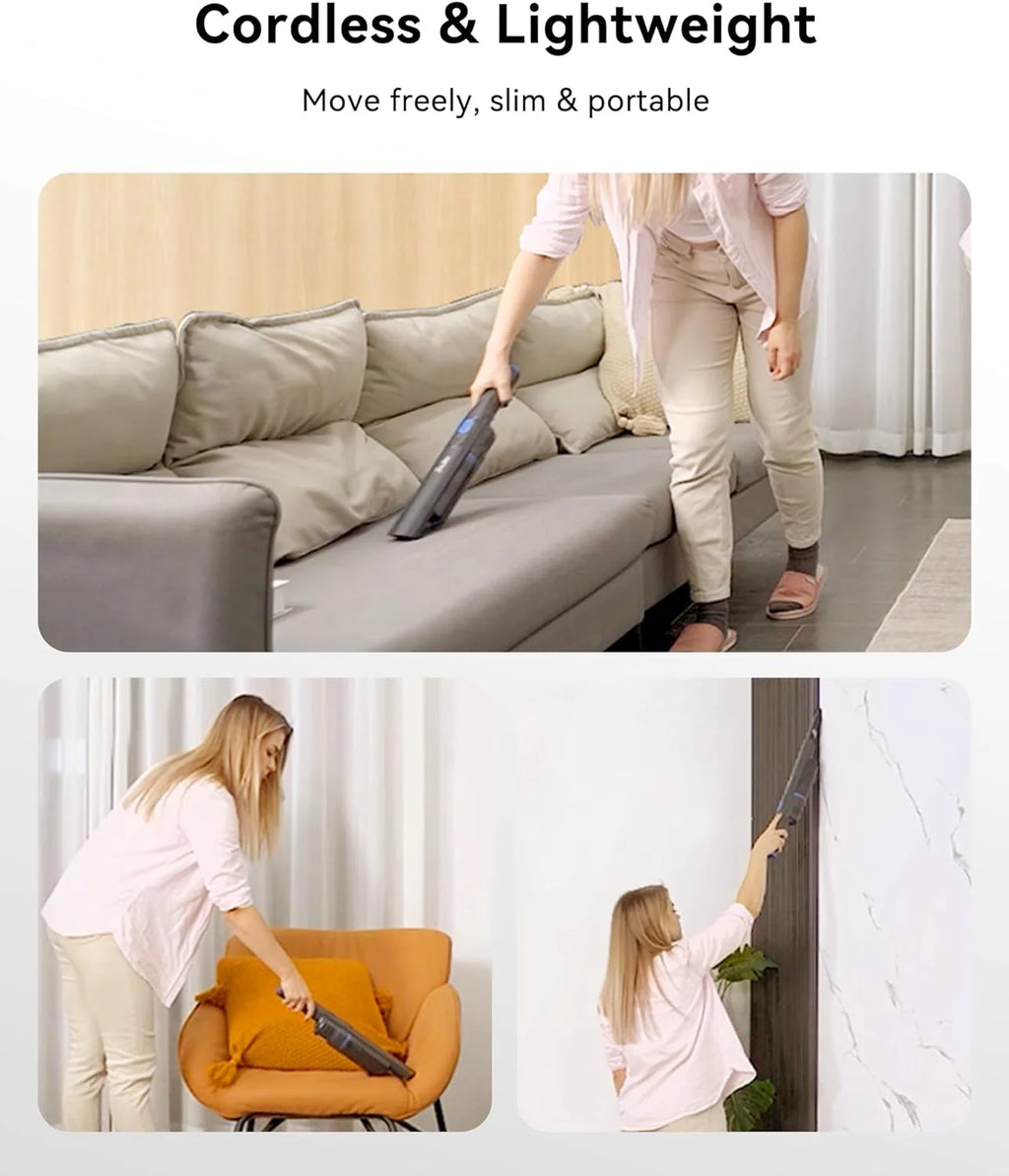 Handheld Vacuum Cordless, 20KPa, 35 Mins Runtime with Fast Charging Dock, One-Touch Empty H6115