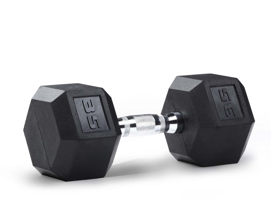 35lb Rubber Encased Hex Dumbbell S459413