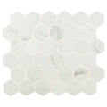Carrara White Hexagon 12 in. x 12 in. x 10 mm Matte Porcelain Mosaic Tile R9480