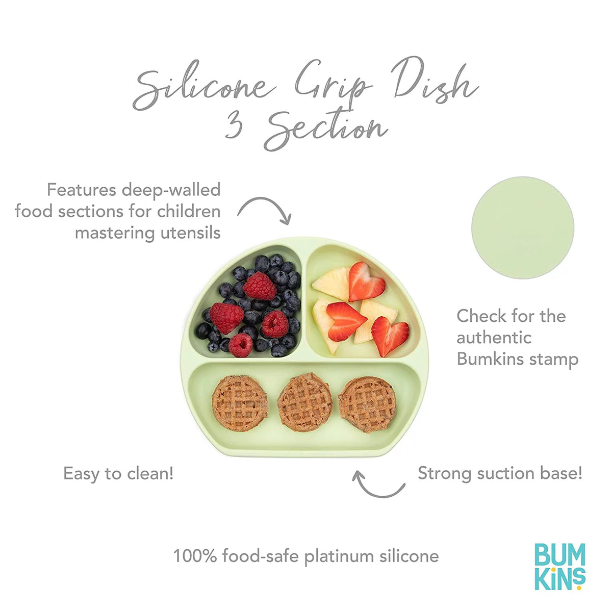 Silicone Suction Divided Plate for Baby and Toddler, BPA Free A36300