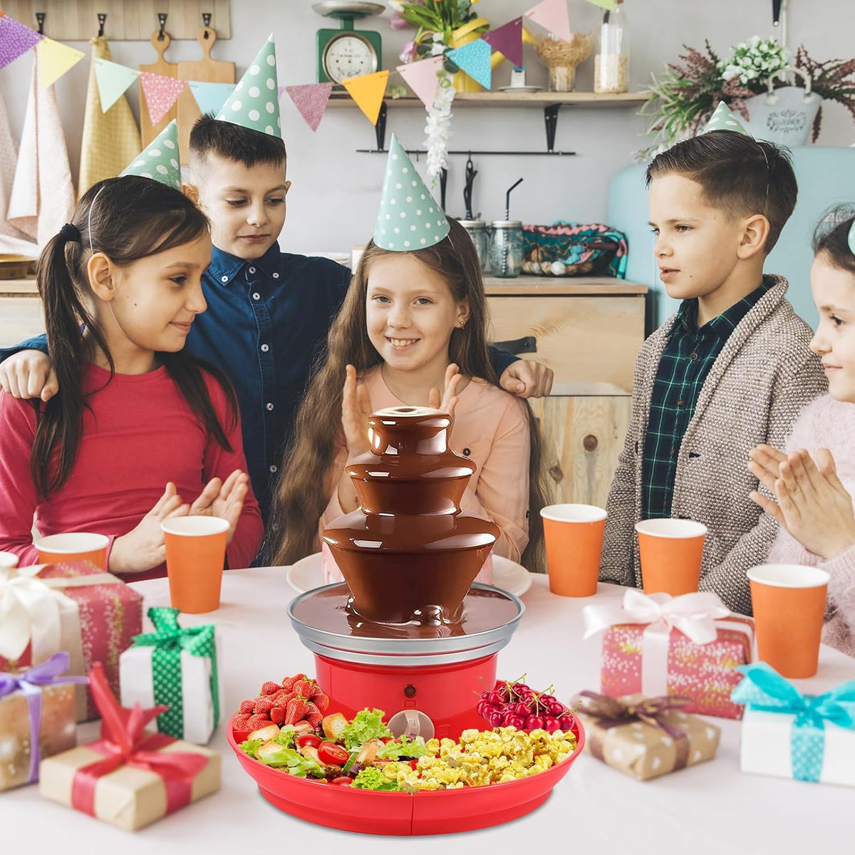 3 Layer Stainless Steel Chocolate Fountain 17oz Capacity B92884