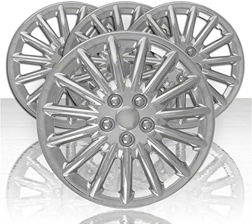 17' Chrome ABS 15 Spoke Hubcap Wheel Covers (Push-on) U653050