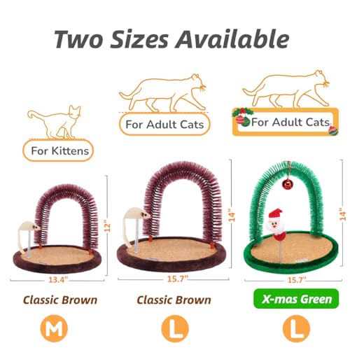 Cat Self Groomer Massager with Scratching Pad and Catnip Toy D28963