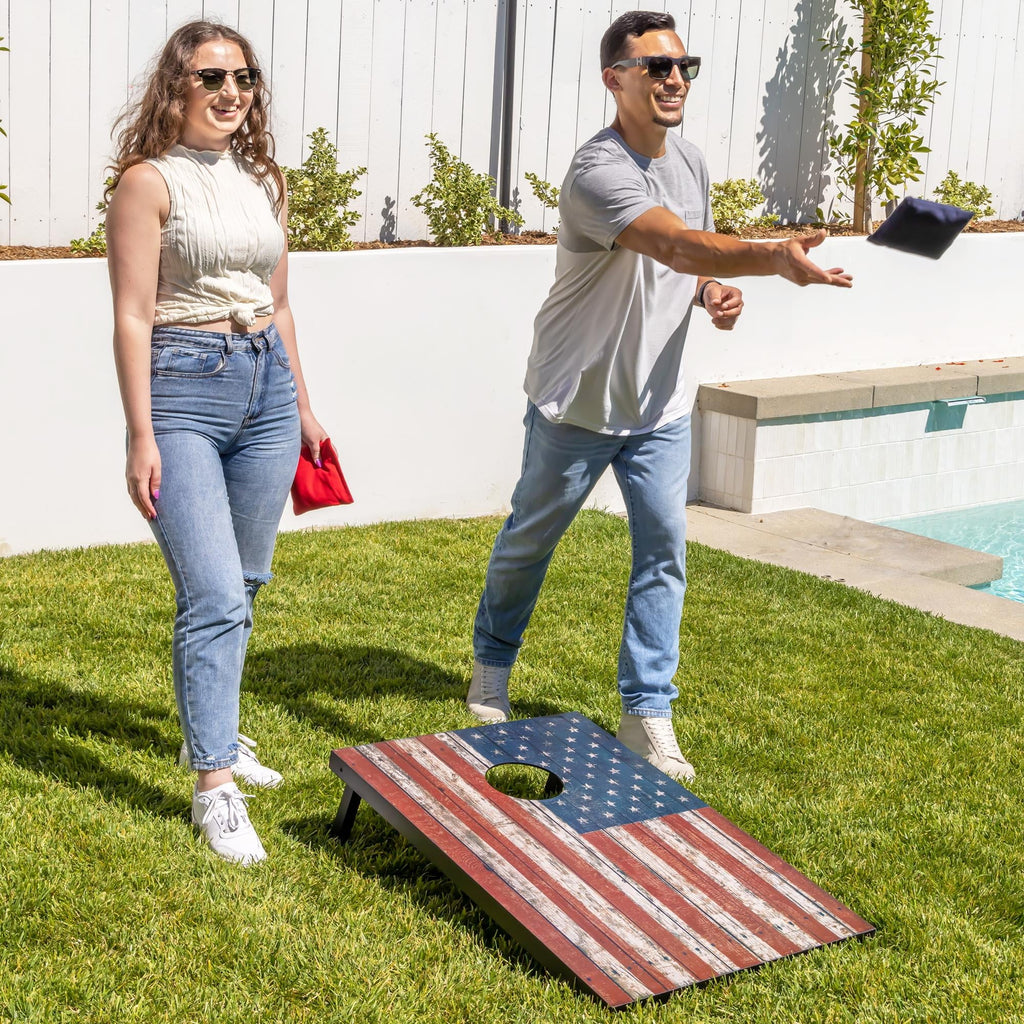 American Flag Cornhole Set with 8 Bean Bags C37765