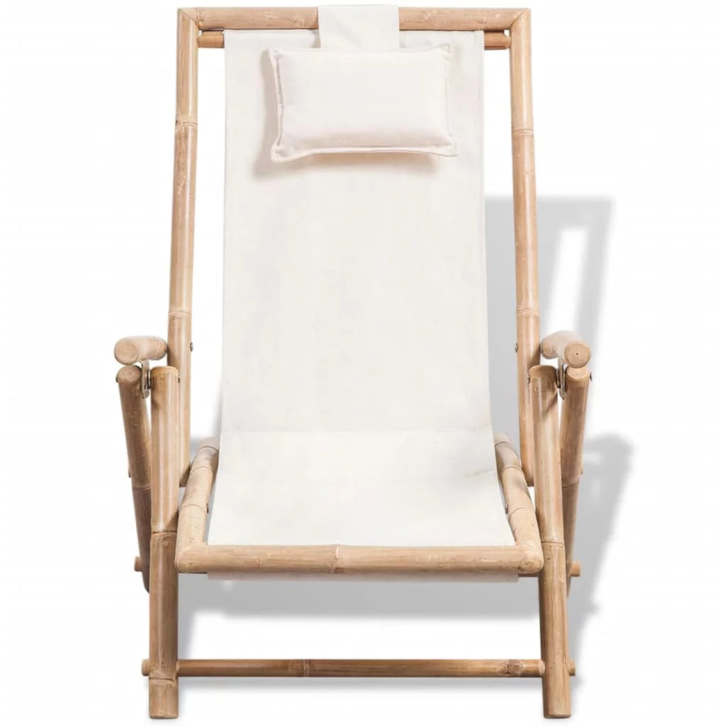 Foldable Recliner Chair with Armrest and Pillow W7376