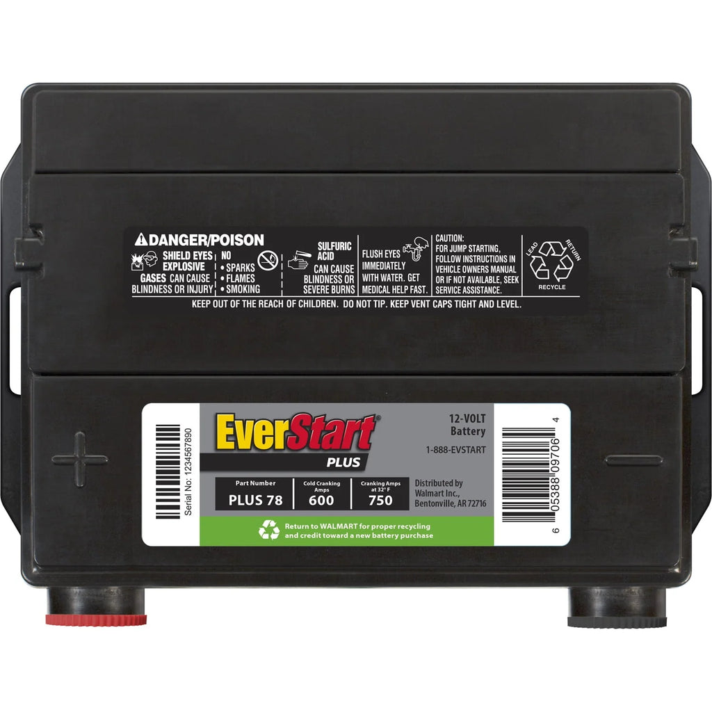 Lead Acid Automotive Battery Group 78 12 Volt 600 CCA W75958