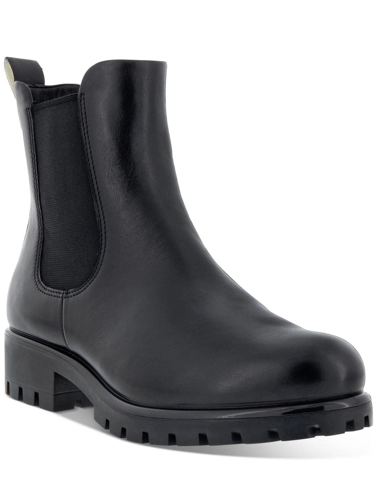 Black Leather Chelsea Boots Q1317