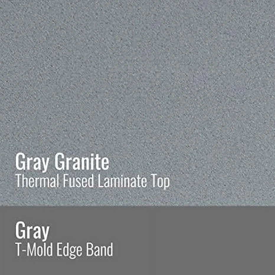 Commercial Desk 42x42" Gray Granite Black Chrome W6082