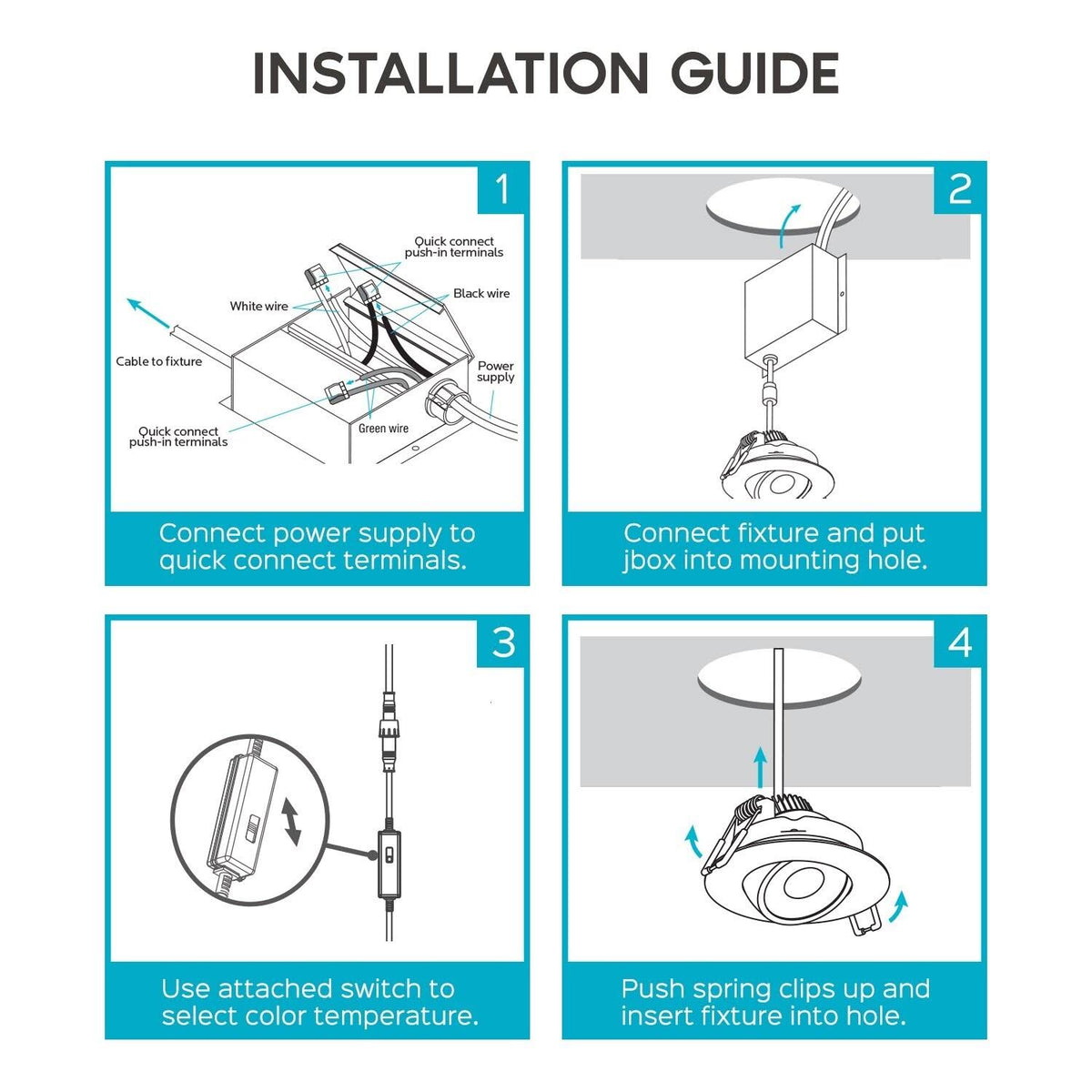 4 in Adjustable Gimbal Integrated LED Recessed Light 6-Pack G176629