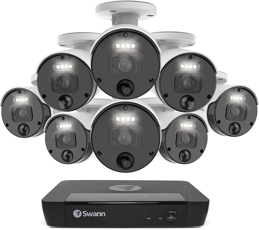 8 Camera 8 Channel POE NVR 4K Wired Security Camera System F9295