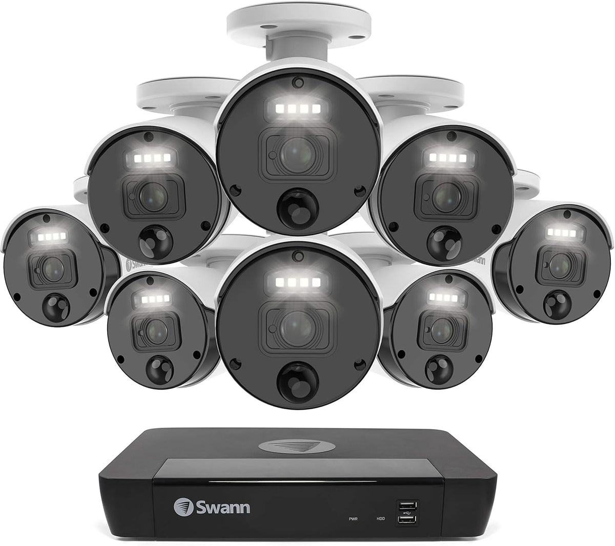8 Camera 8 Channel POE NVR 4K Wired Security Camera System F9295