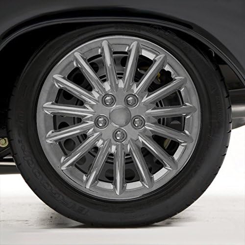 17' Chrome ABS 15 Spoke Hubcap Wheel Covers (Push-on) U653050