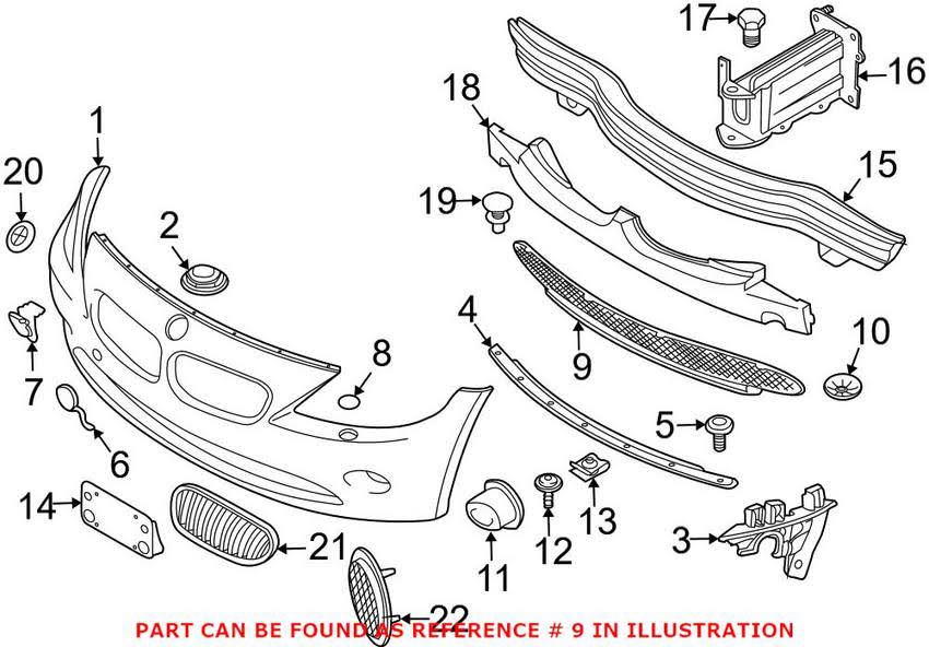 2006 BMW Lower Grille L590406