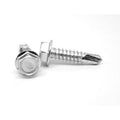 1/4-14 x 4 Self Drilling Screw Hex Washer Head Low Carbon Steel Zinc Plated Pk 500 X317