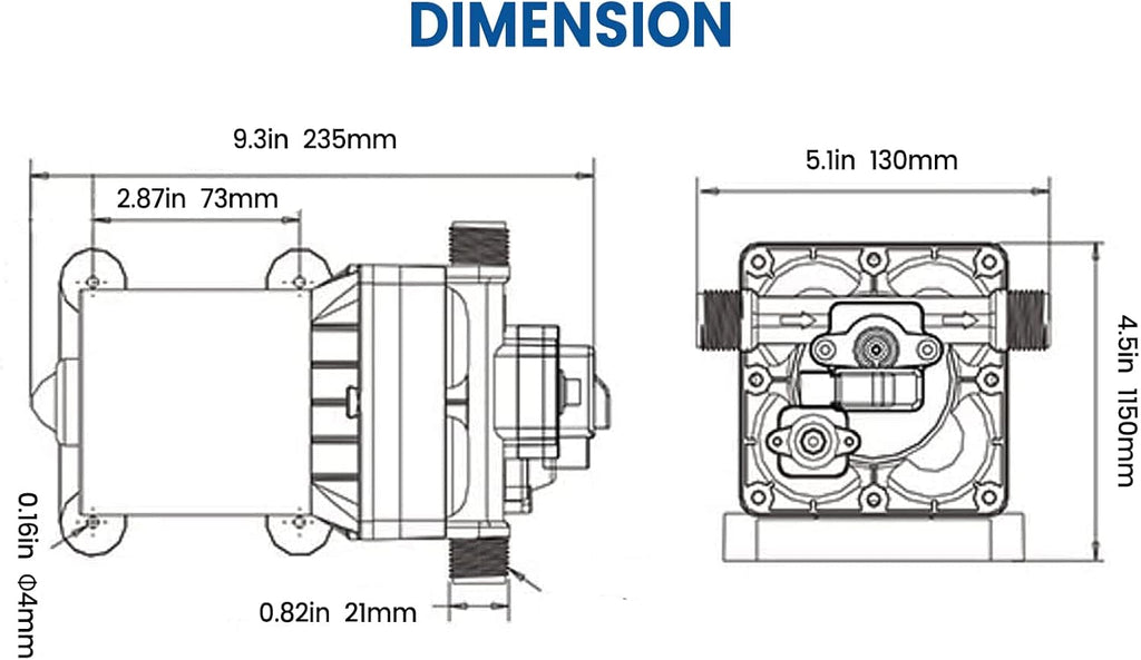 110V AC Water Pressure Pump 5.0GPM 55PSI Self Priming D2780